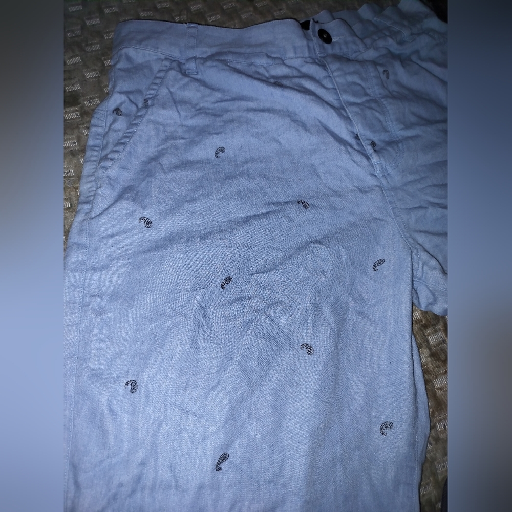 NWOT 34w Black Scale BLVCK SCVLE Paisley Flat Front Shorts